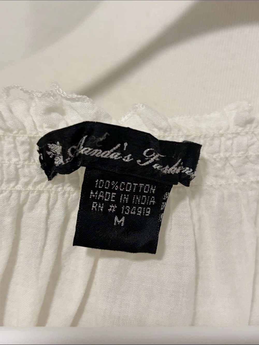 Thread & Supply White Eyelet Long-Sleeve Peasant Dress - Picture 2 of 3